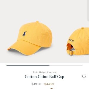 Yellow “Gold Bugle” Polo by Ralph Lauren Cotton Chino Ball Cap